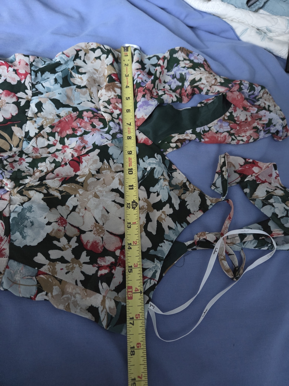 Lulu's Black Multi Floral Ruffle Wrap Maxi Dress - Picture 4 of 6